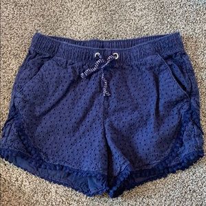 Navy Blue Lace Shorts